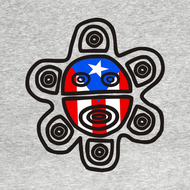 Sol Taino Symbol Puerto Rico Boricua Boriken Puerto Rican Flag by PuertoRicoShirts